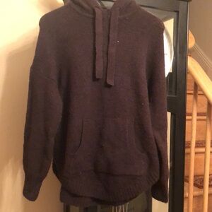 MADEWELL Wilmington Wool Alpaca Hoodie plum raisin Sweater Sz XS